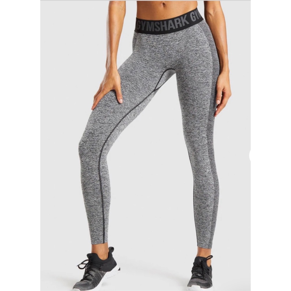 Gymshark FLEX LOW RISE LEGGINGS Grey/Black Sz small